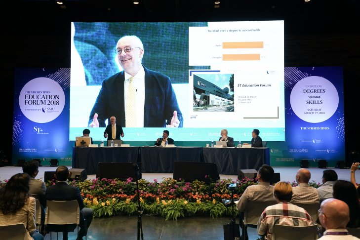 SMU Hosts ST Education Forum 2018: A robust debate on “Degrees versus Skills”