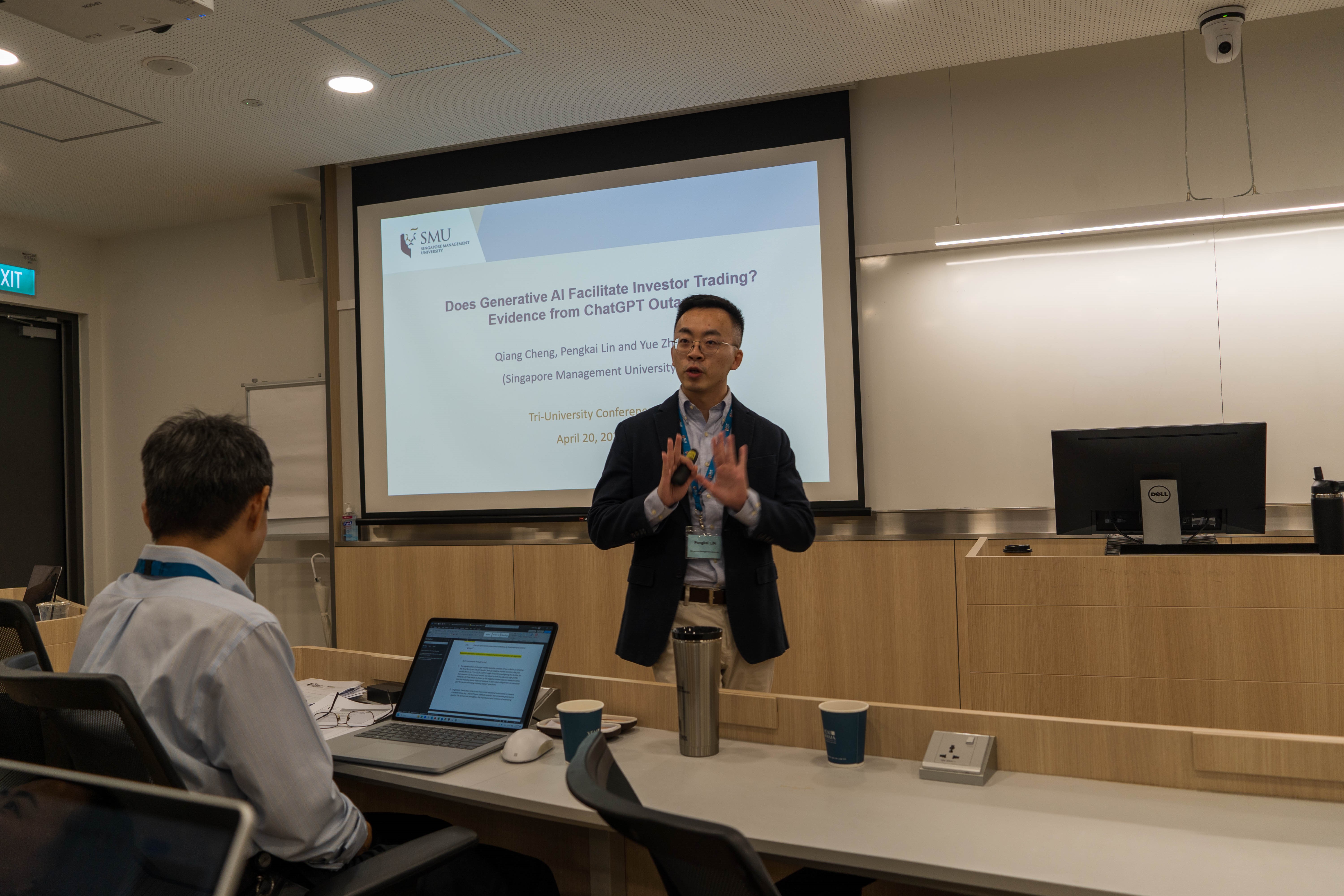 Asst Prof Pengkai Lin presenting
