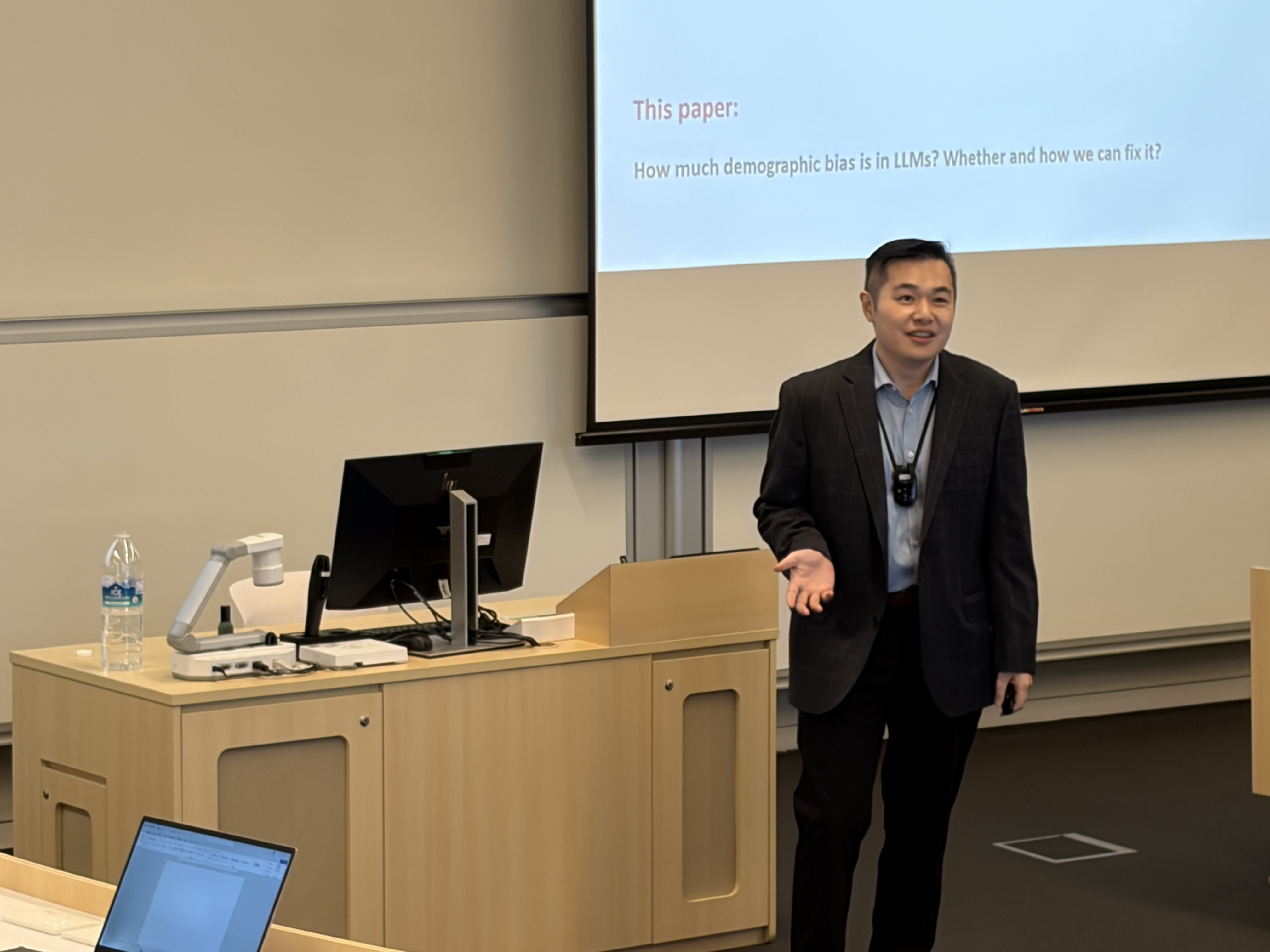 Asst Prof Dan Li presenting