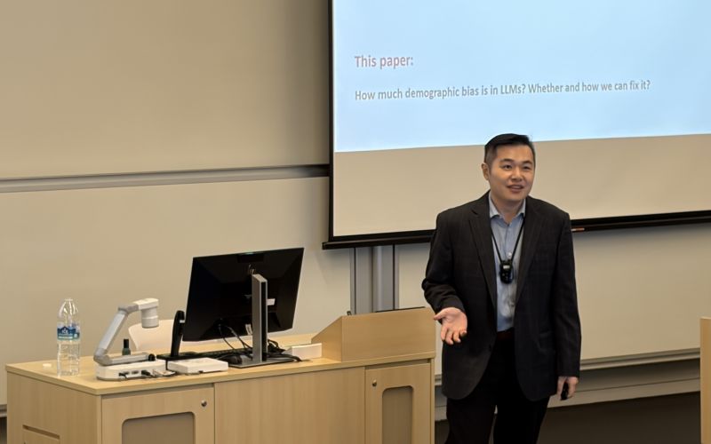 Asst Prof Dan Li presenting