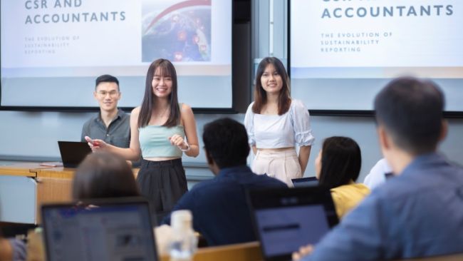 students in class