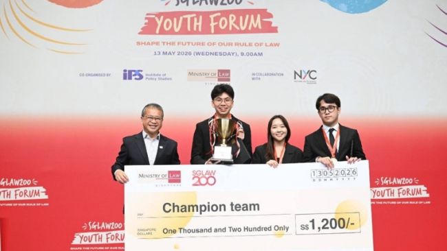 Winning Team at SGLaw200 Youth Forum
